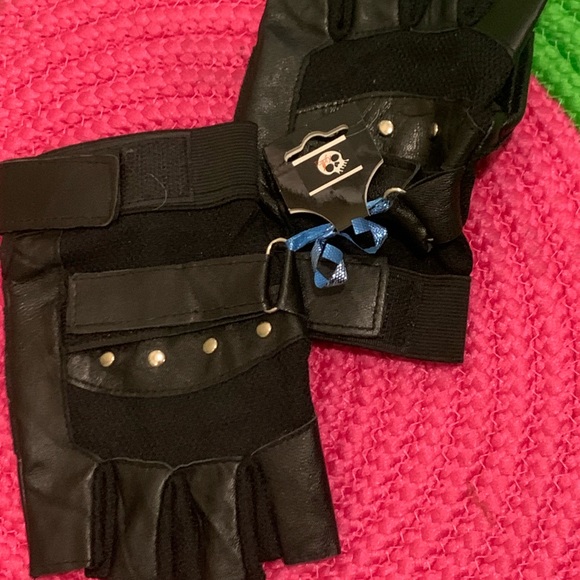 Fingerless leather gloves - New unisex ✅ - Picture 2 of 8